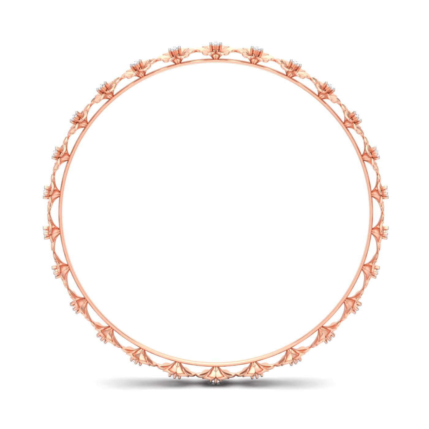 Delicate Blossom Diamond Bangles