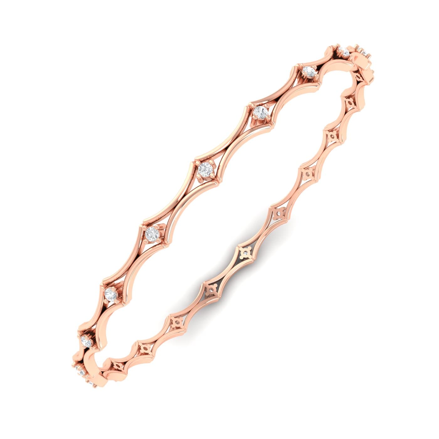 Saira Sparkling Diamond Bangles