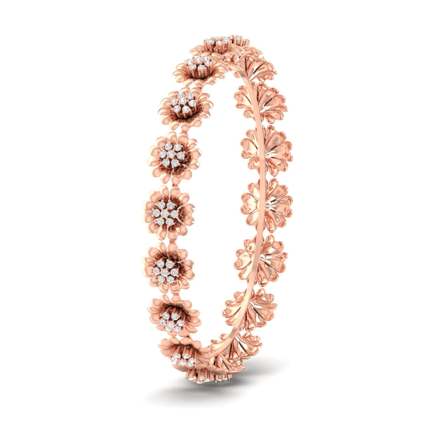 Angel Cluster Flora Diamond Bangles