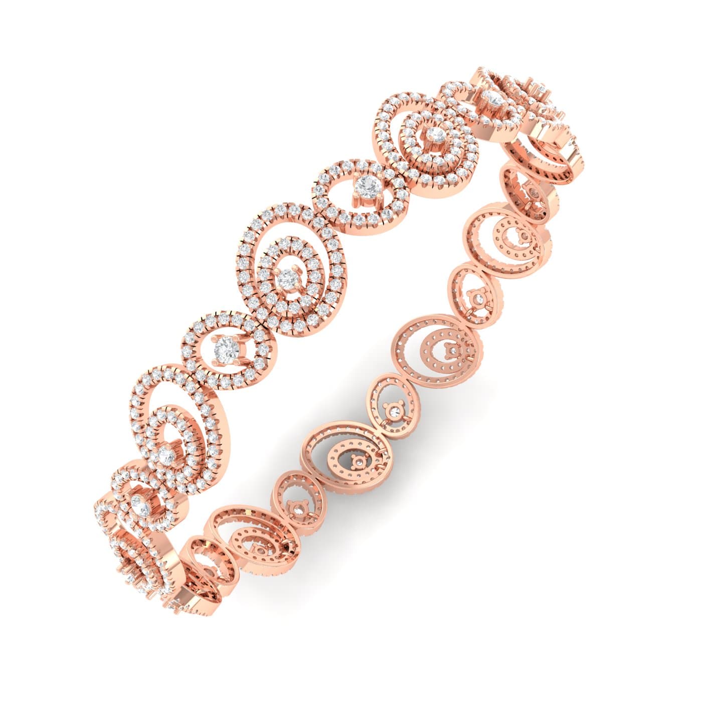 Twisted Coil Diamond Bangle