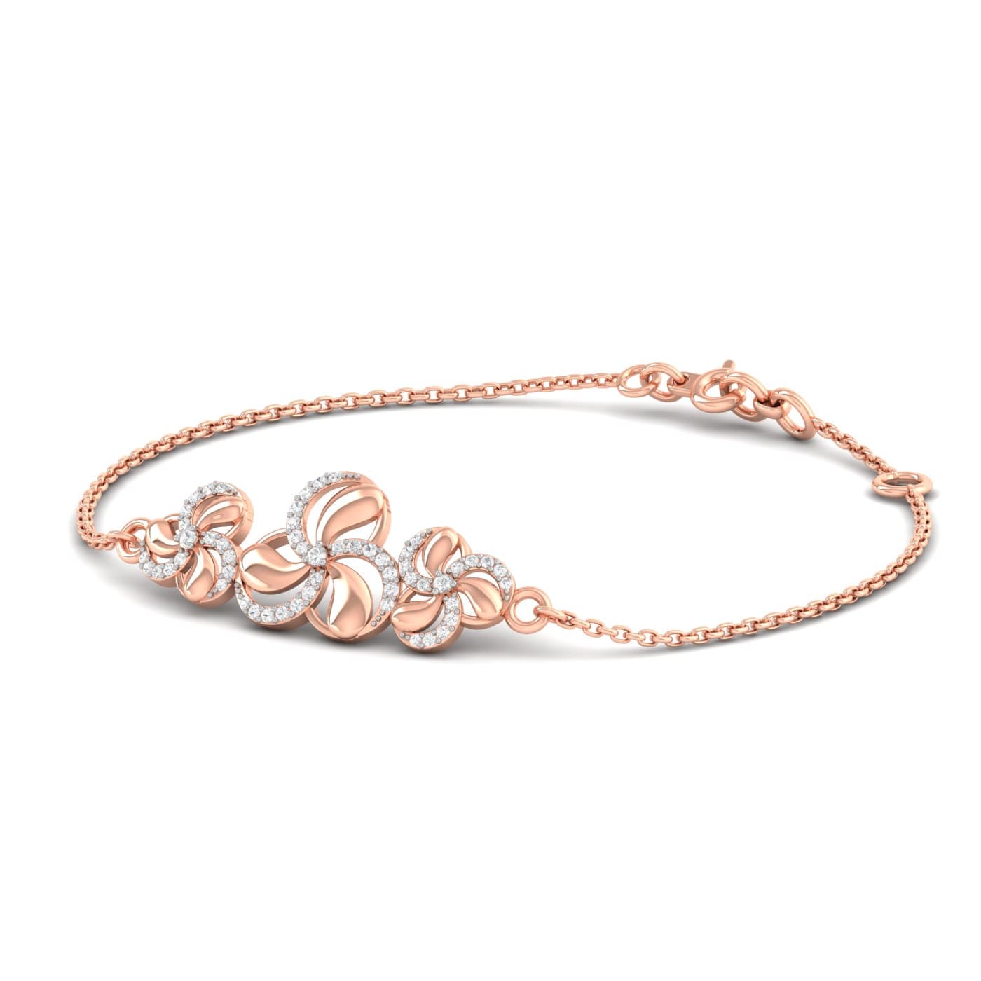 Three Flora Diamond Bracelet