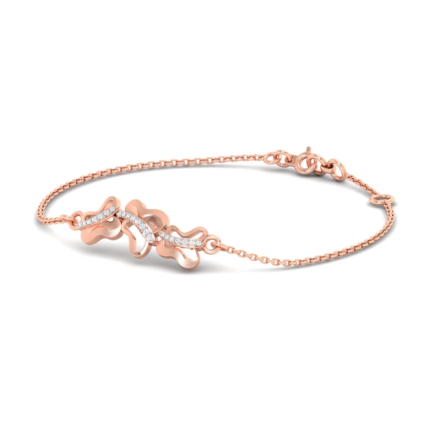 Tri Butterfly Diamond Bracelet