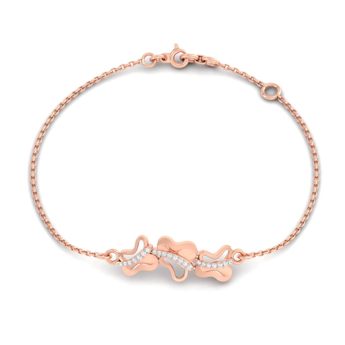 Tri Butterfly Diamond Bracelet