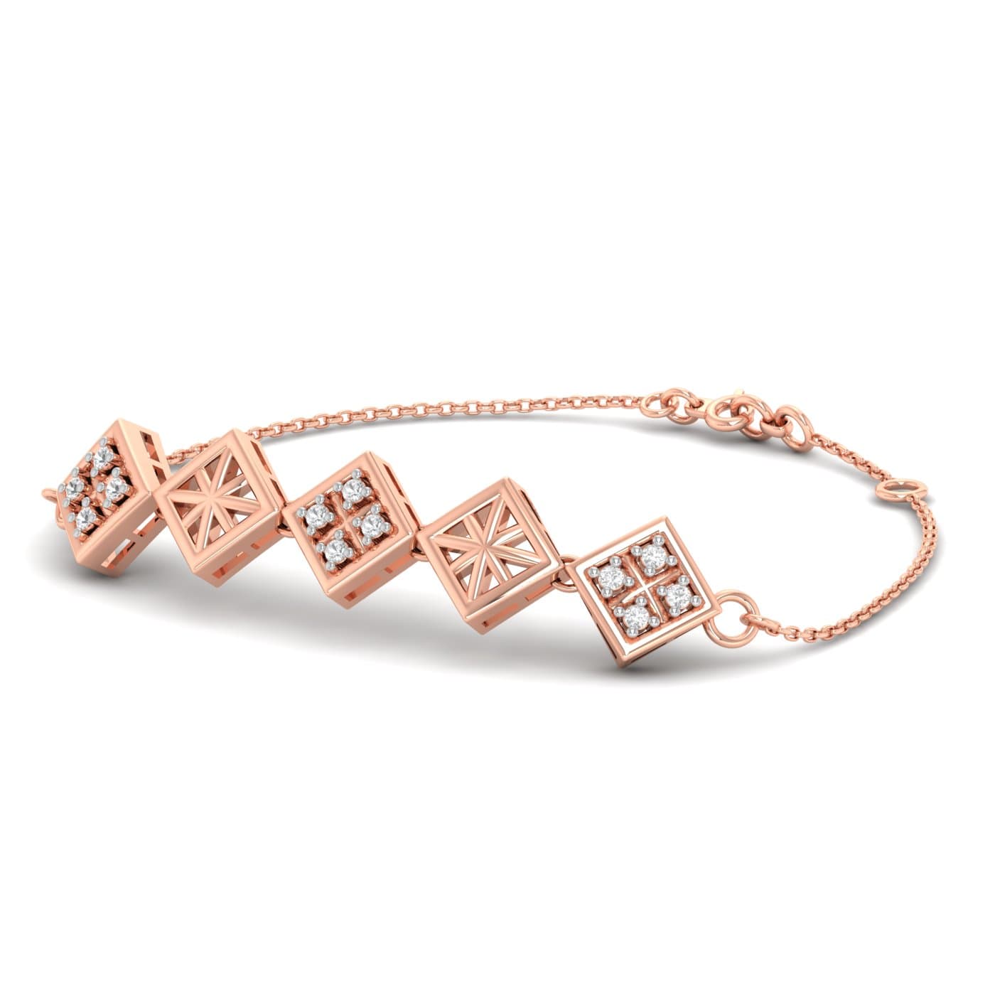 Geometric Diamond Bracelet