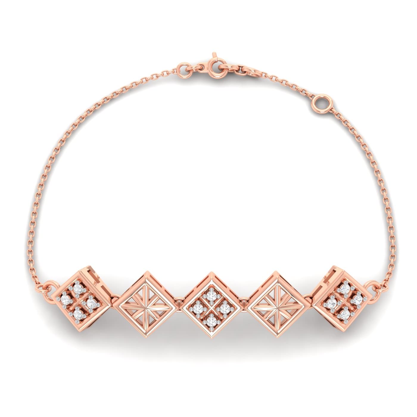 Geometric Diamond Bracelet