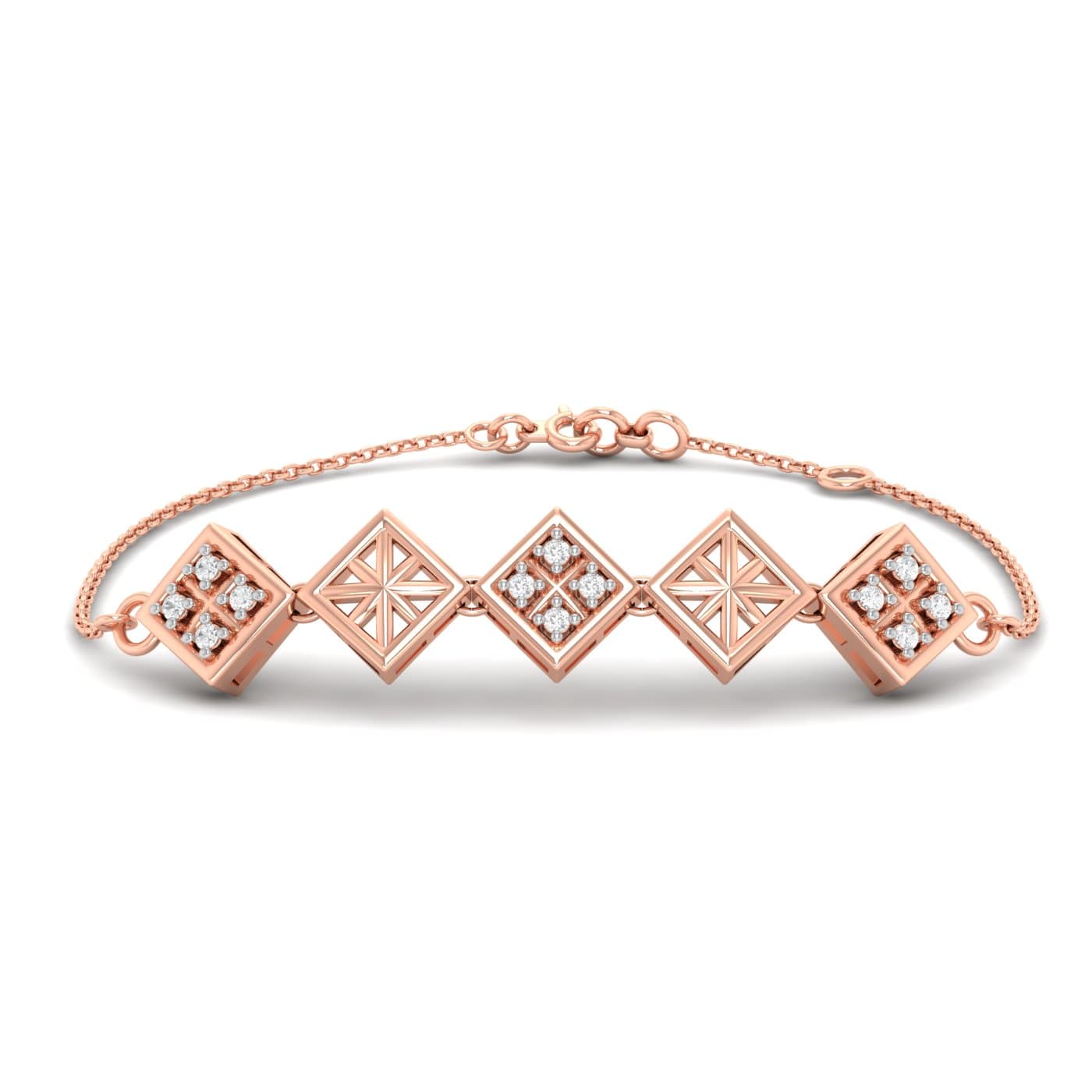 Geometric Diamond Bracelet