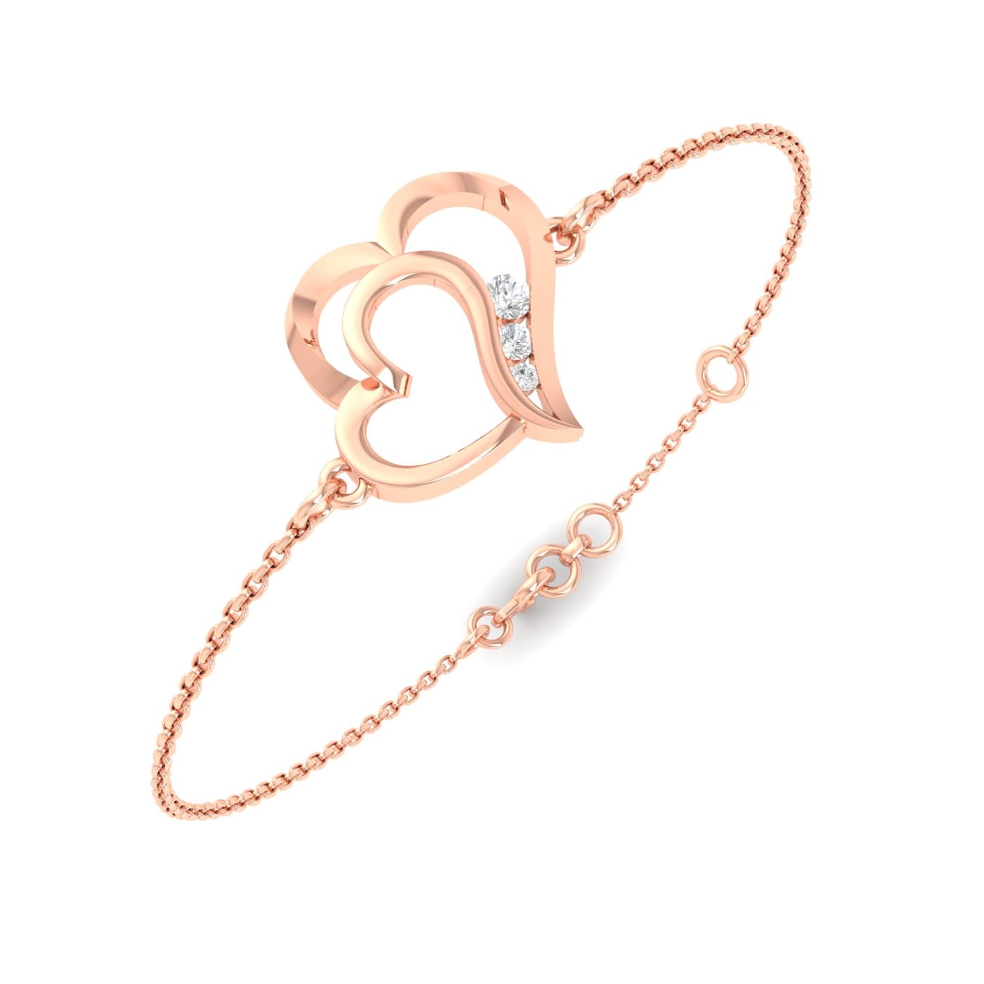 Join Heart Diamond Bracelet