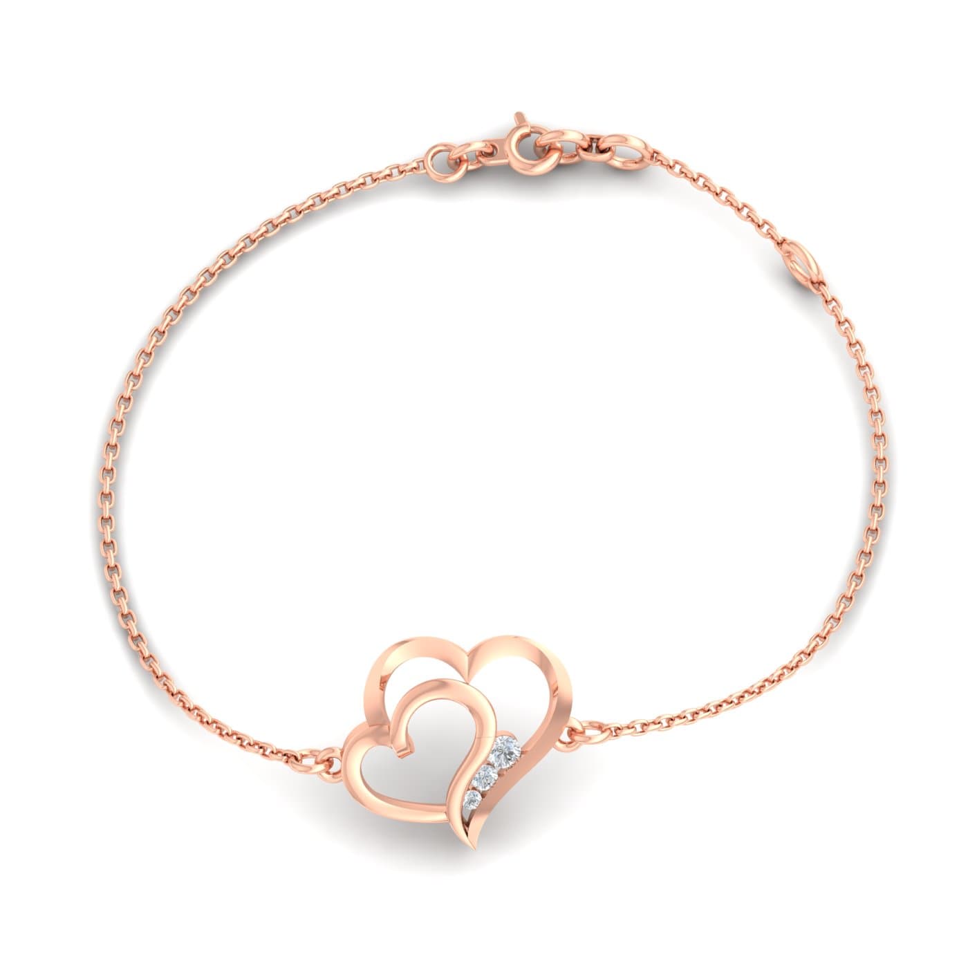 Join Heart Diamond Bracelet