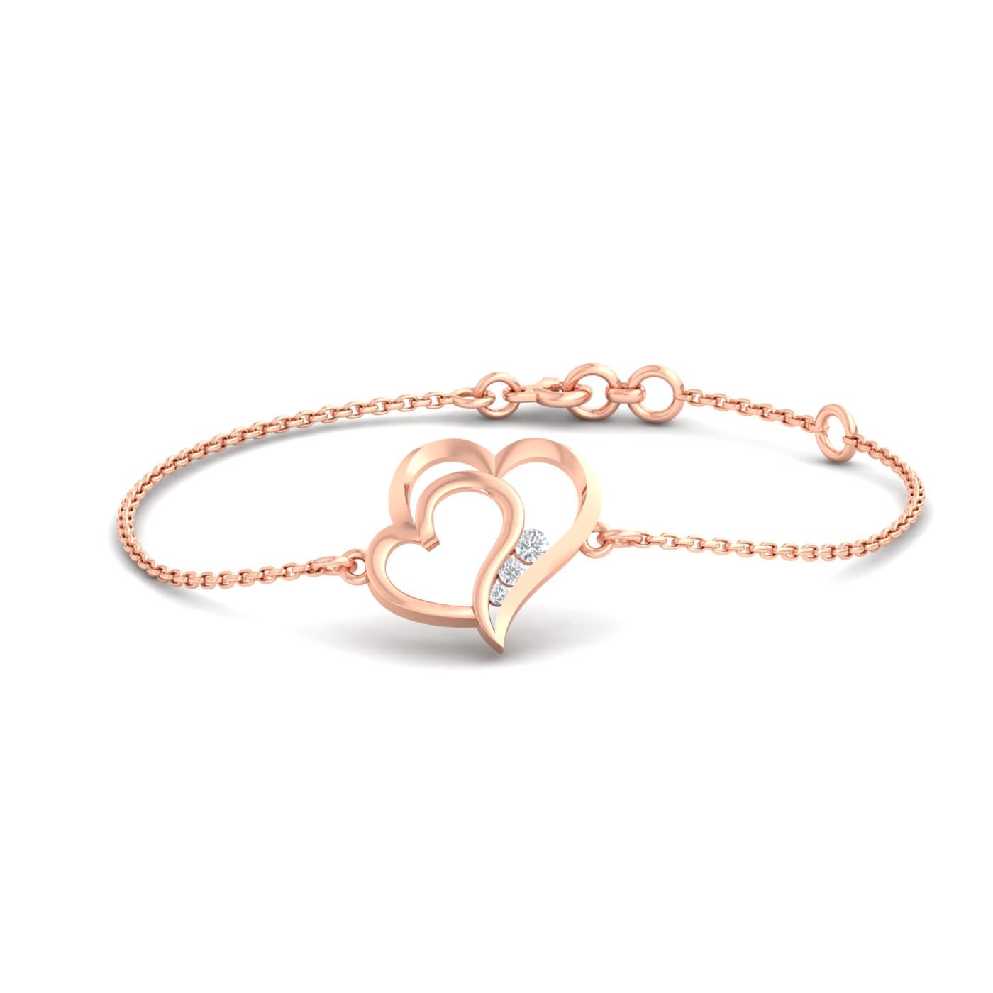 Join Heart Diamond Bracelet