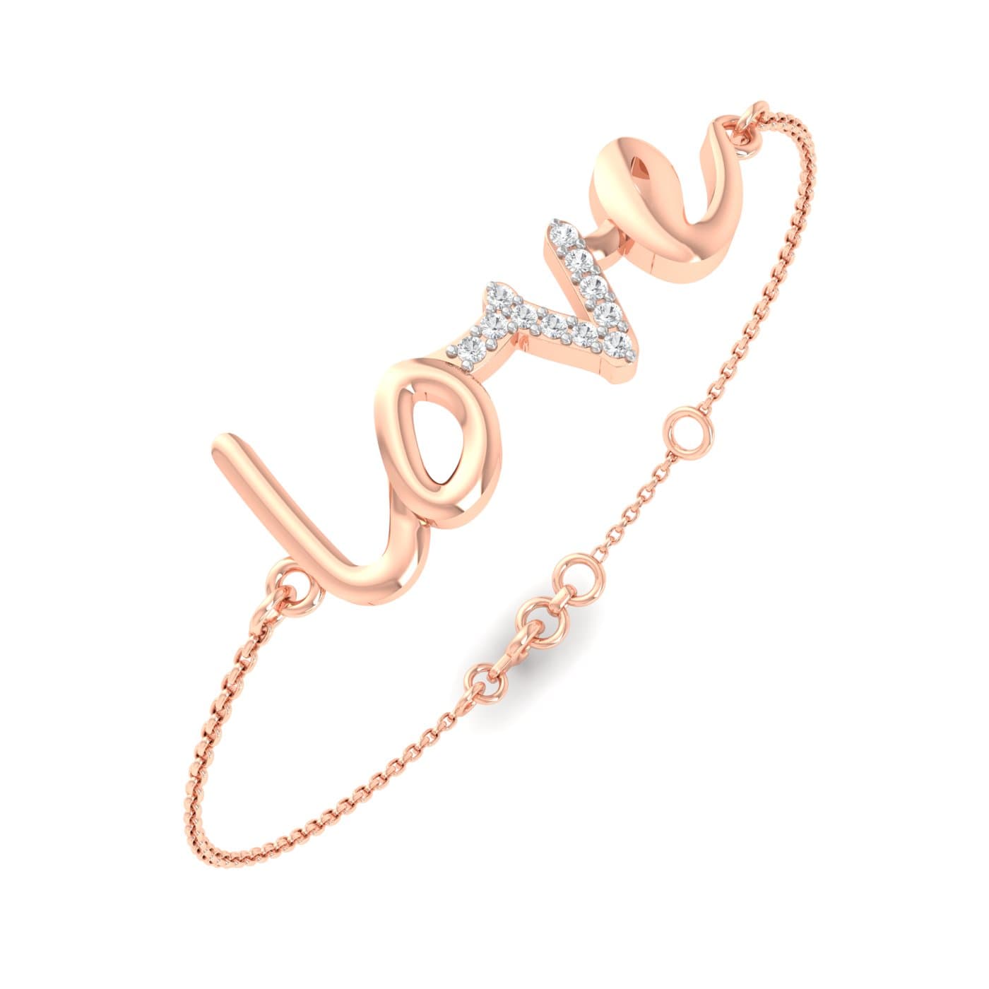 Initial Love Diamond Bracelet