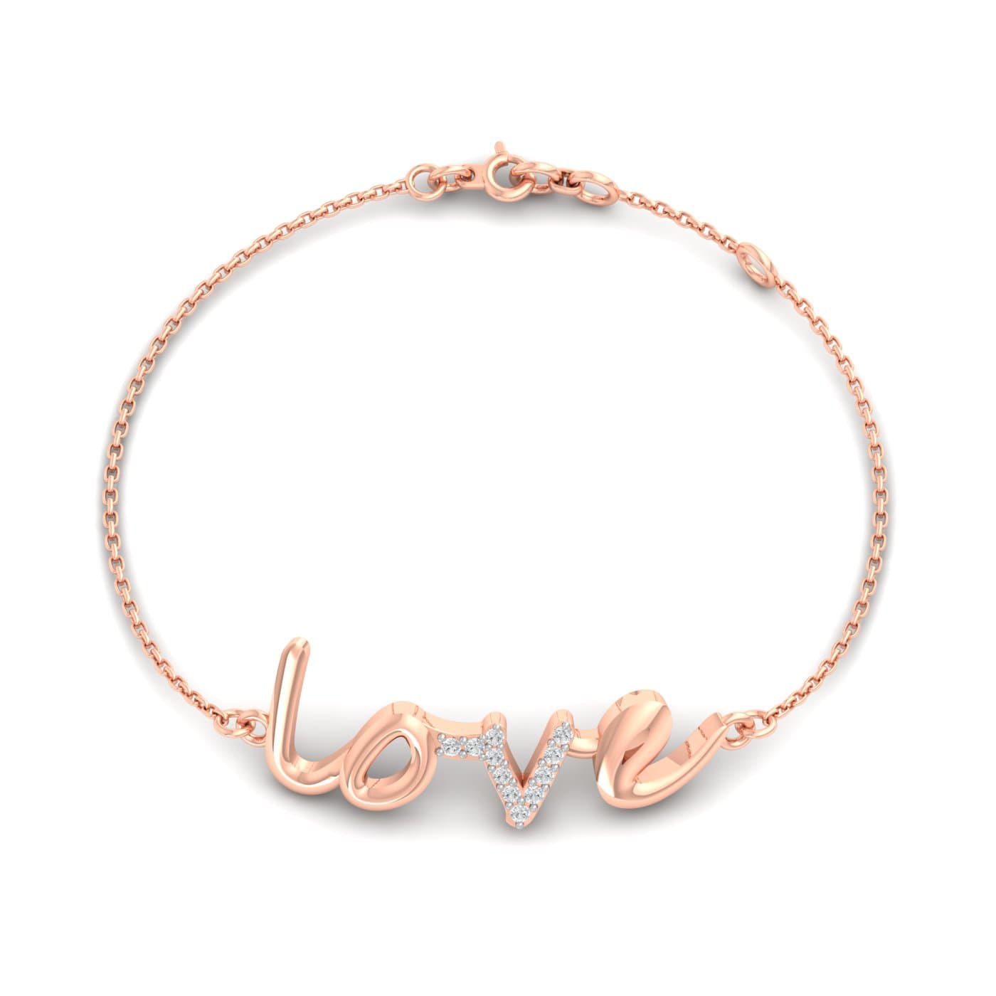 Initial Love Diamond Bracelet