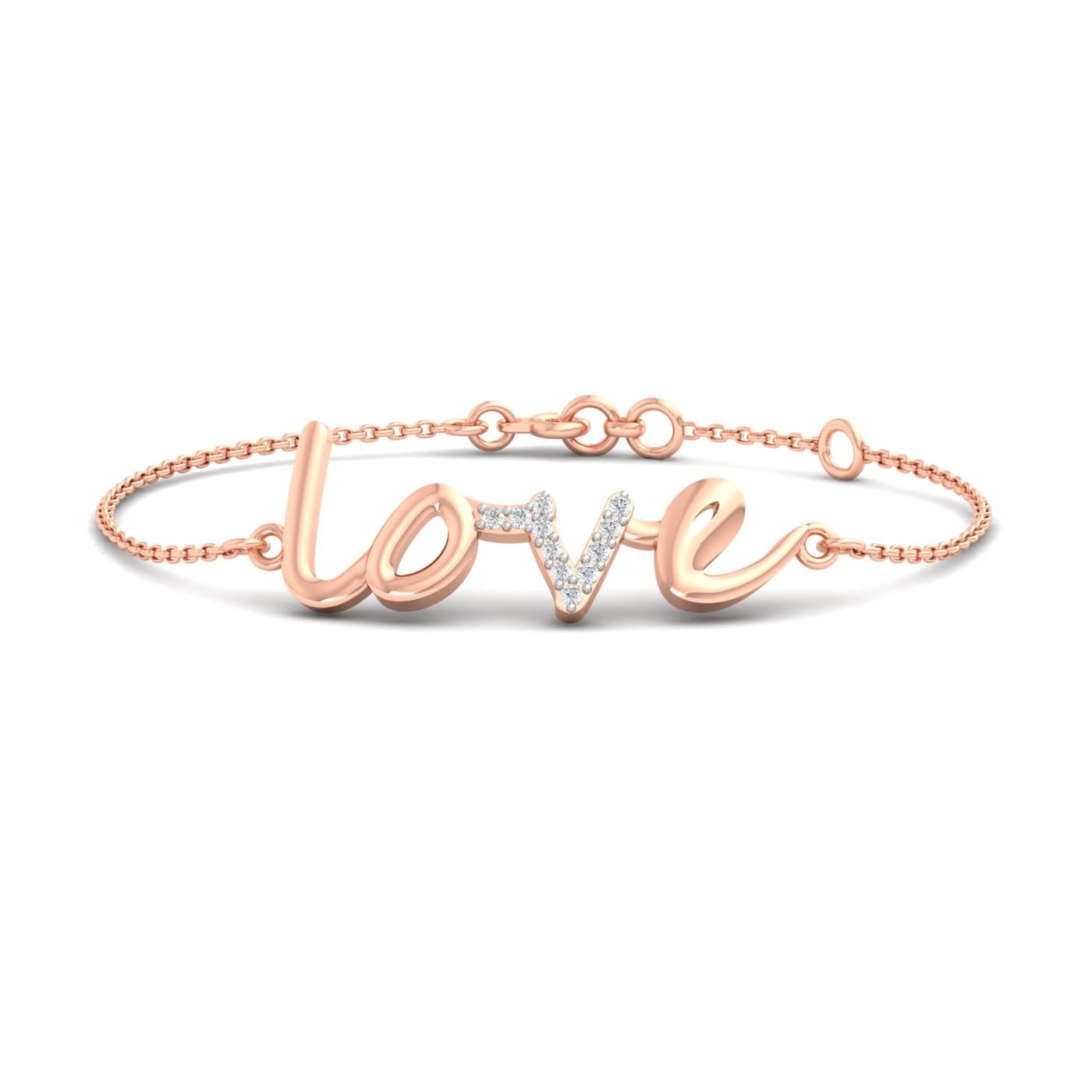 Initial Love Diamond Bracelet