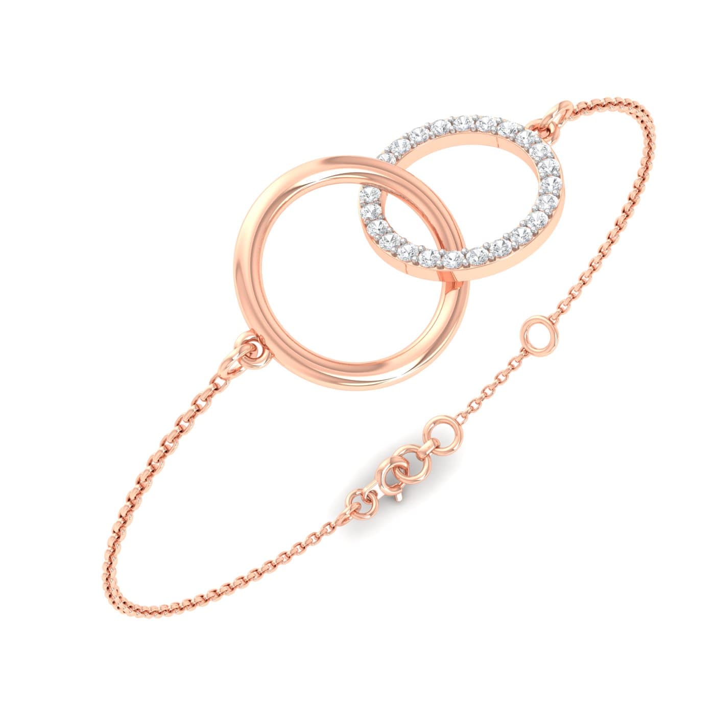 Intertwined Round Diamond Bracelet