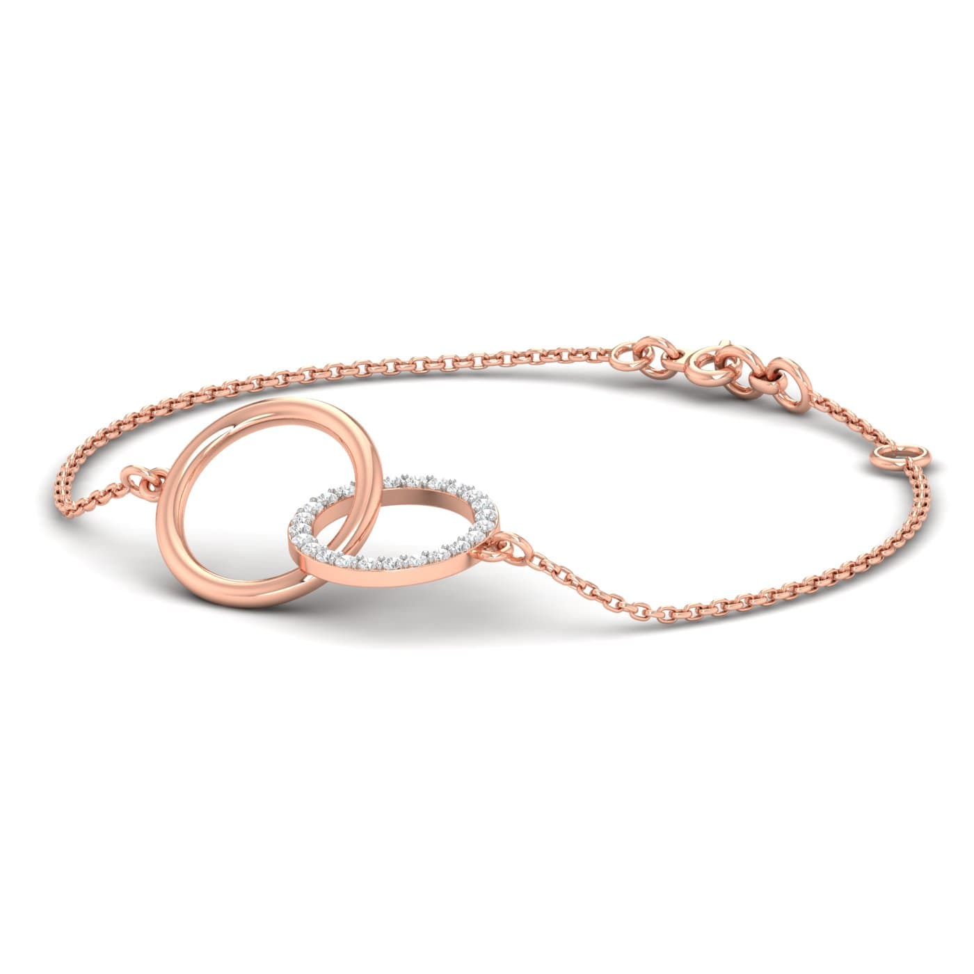 Intertwined Round Diamond Bracelet