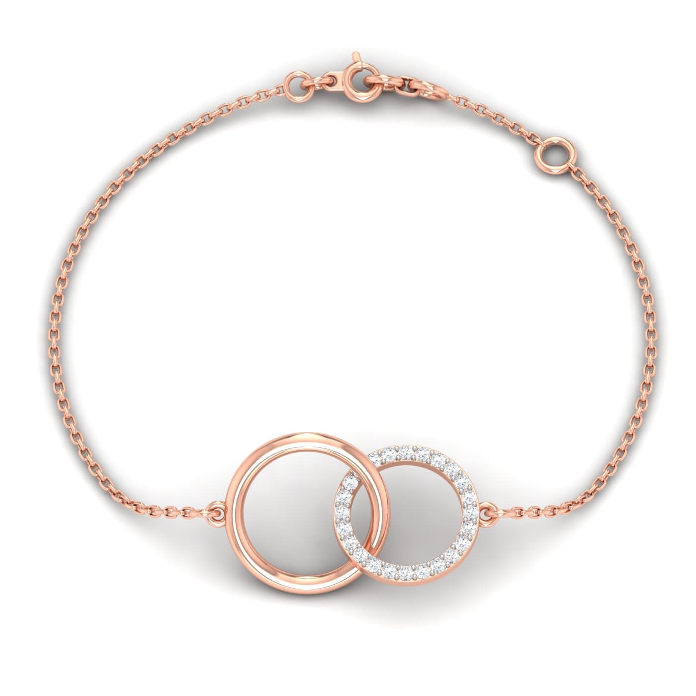 Intertwined Round Diamond Bracelet