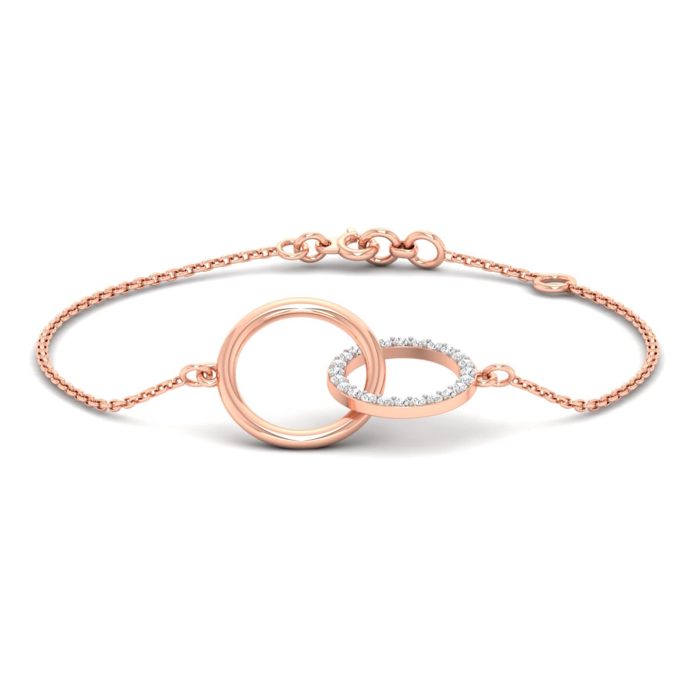 Intertwined Round Diamond Bracelet
