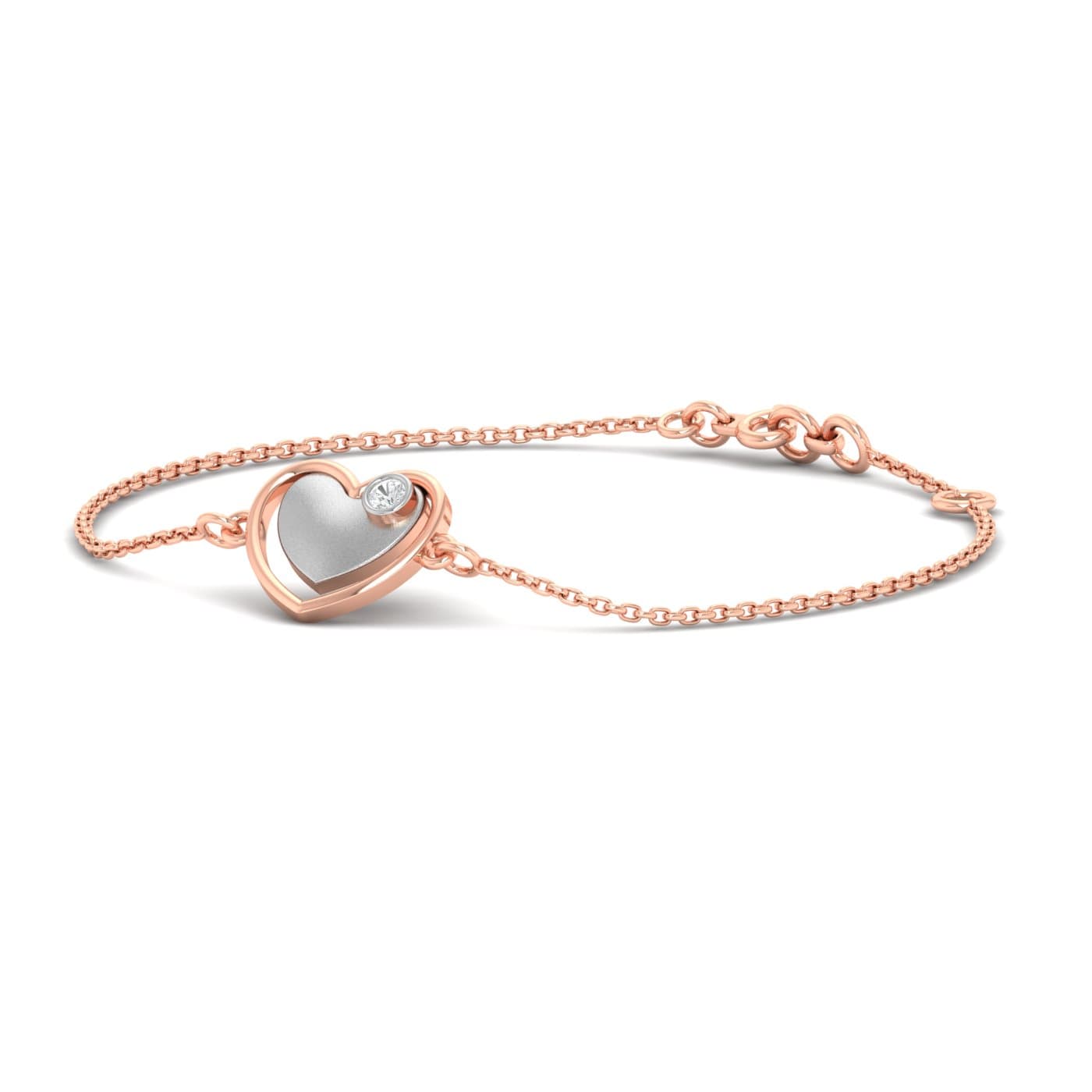 Sealed Heart Diamond Bracelet