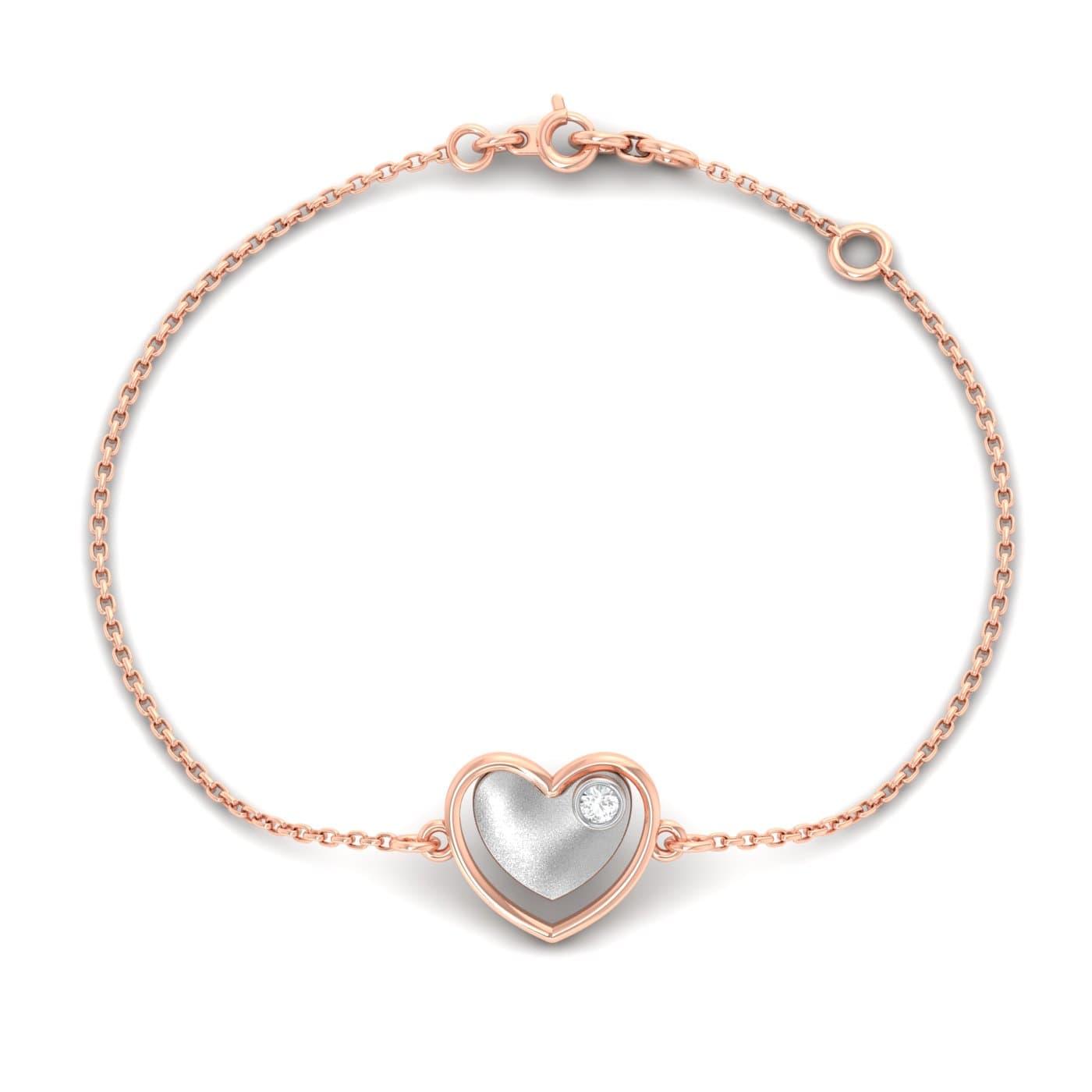 Sealed Heart Diamond Bracelet