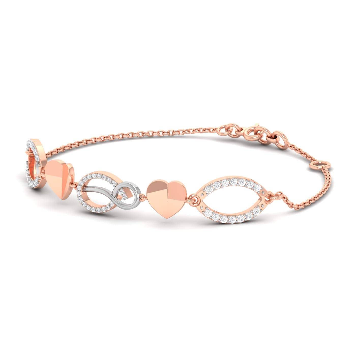 Fancy Heart Diamond Bracelet