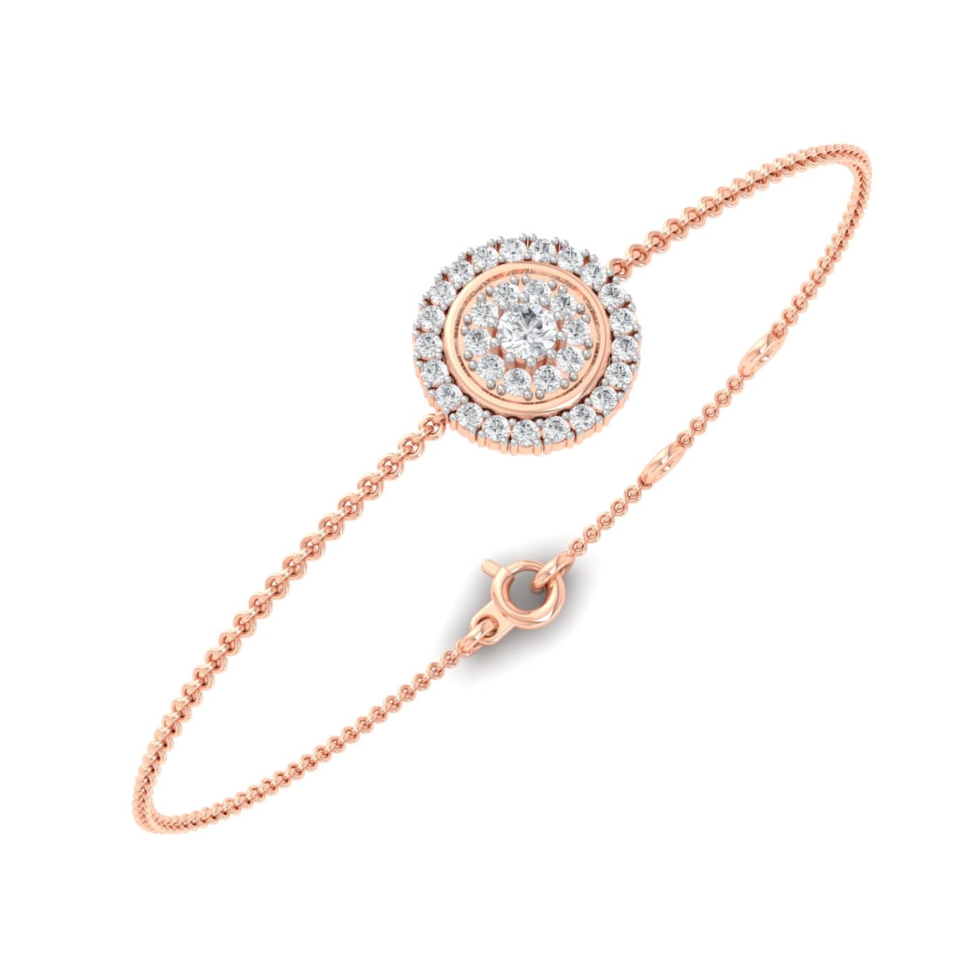 Round Cluster Diamond Bracelet