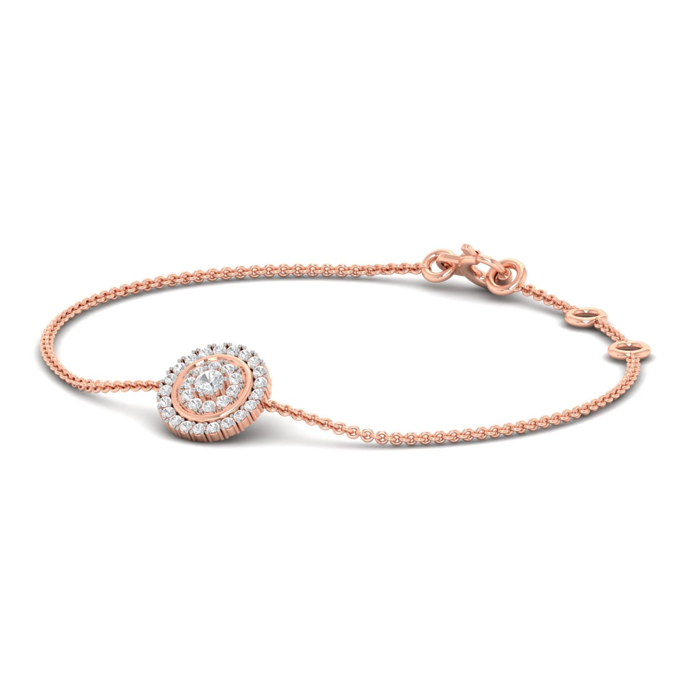 Round Cluster Diamond Bracelet