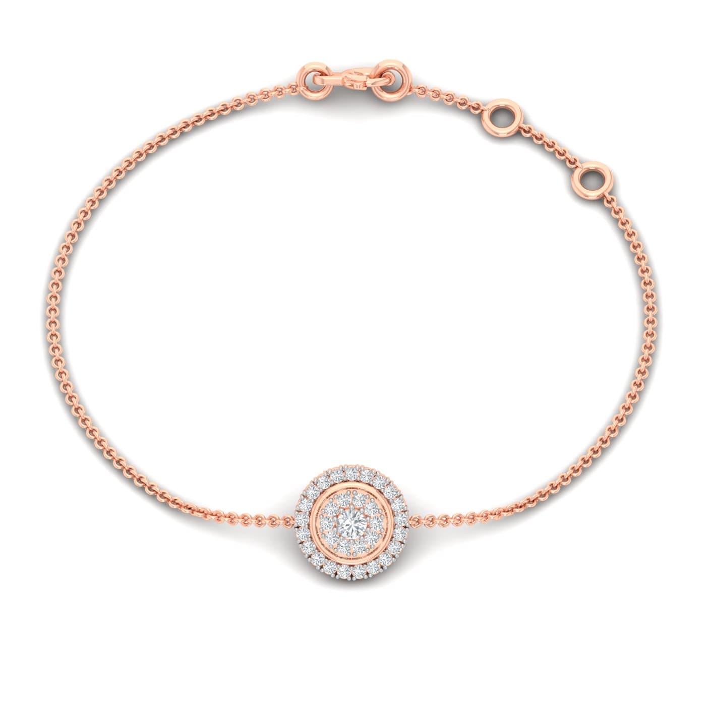Round Cluster Diamond Bracelet