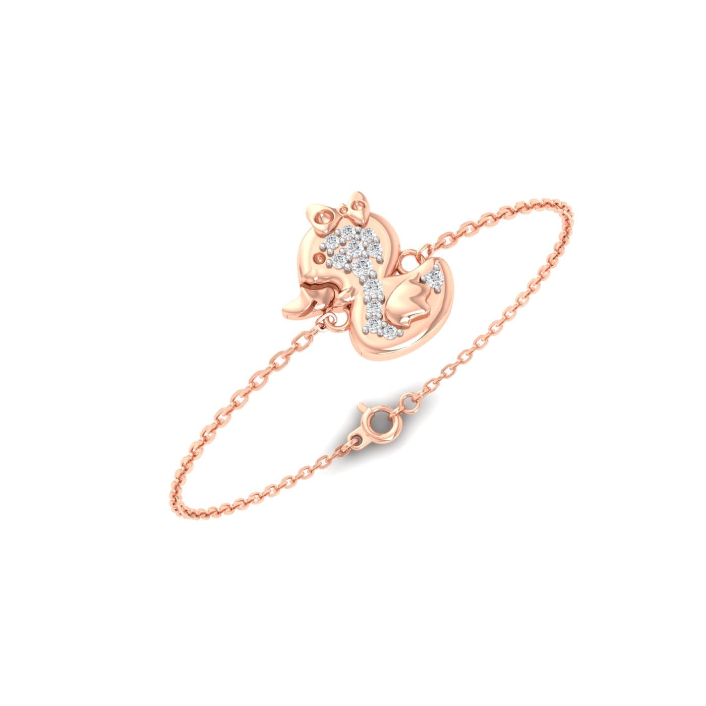 Cute Baby Duck Gold Bracelet
