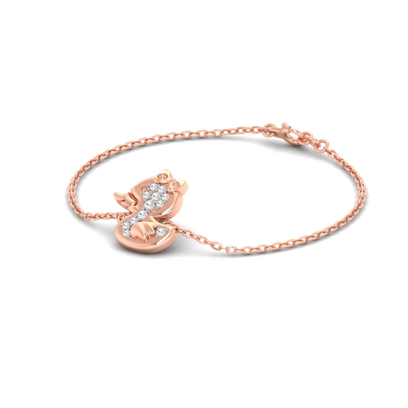 Cute Baby Duck Gold Bracelet