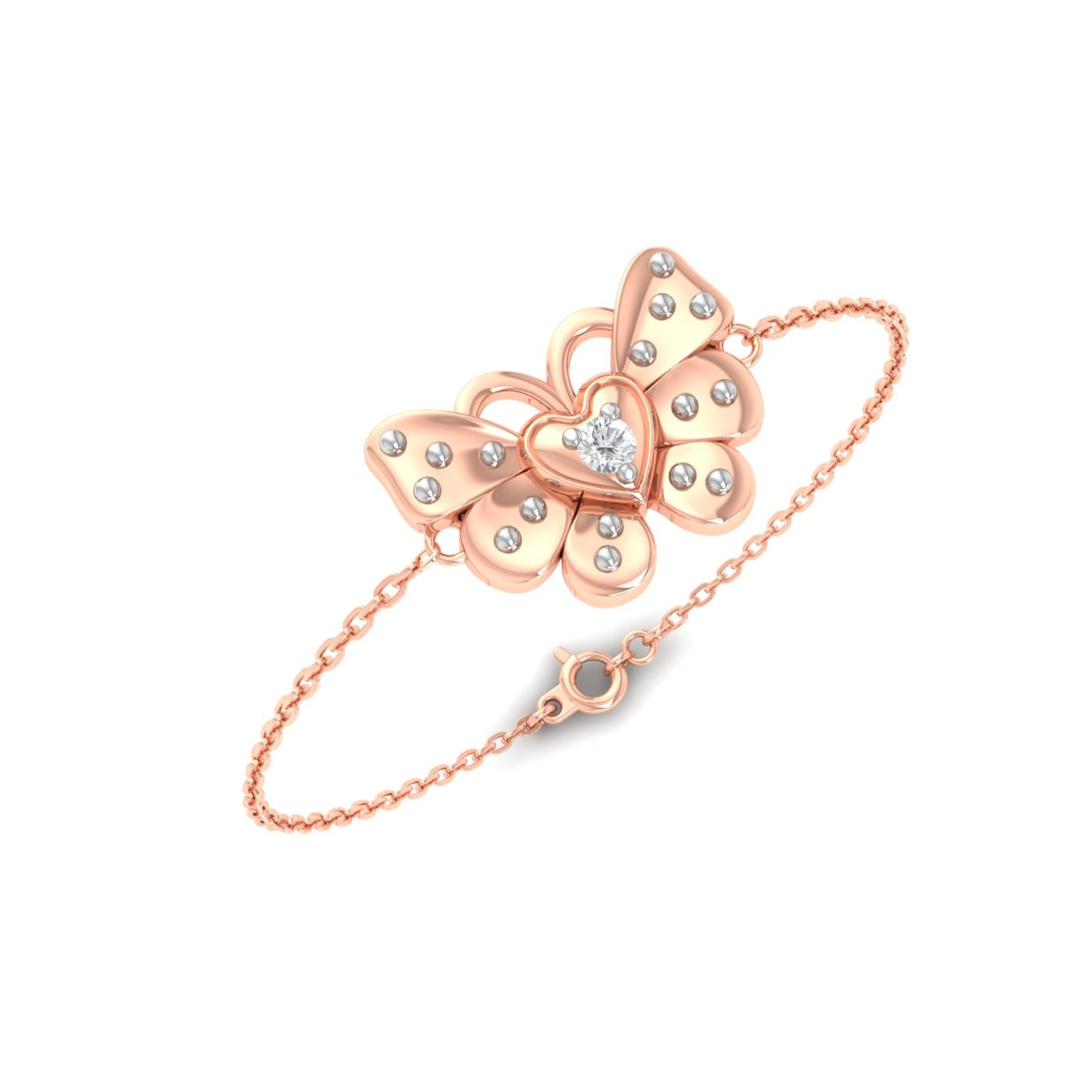 Love Butterfly Baby Gold Bracelet