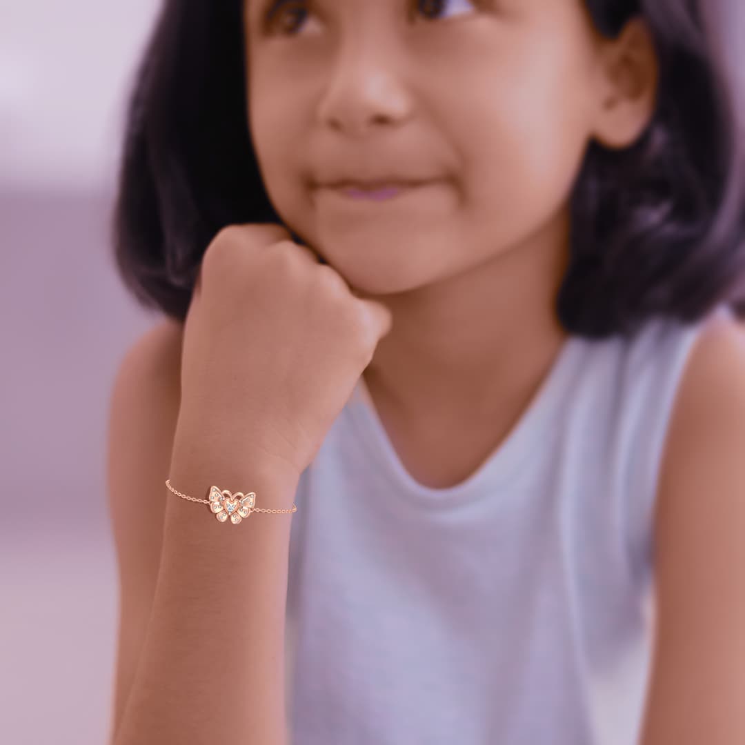 Love Butterfly Baby Gold Bracelet