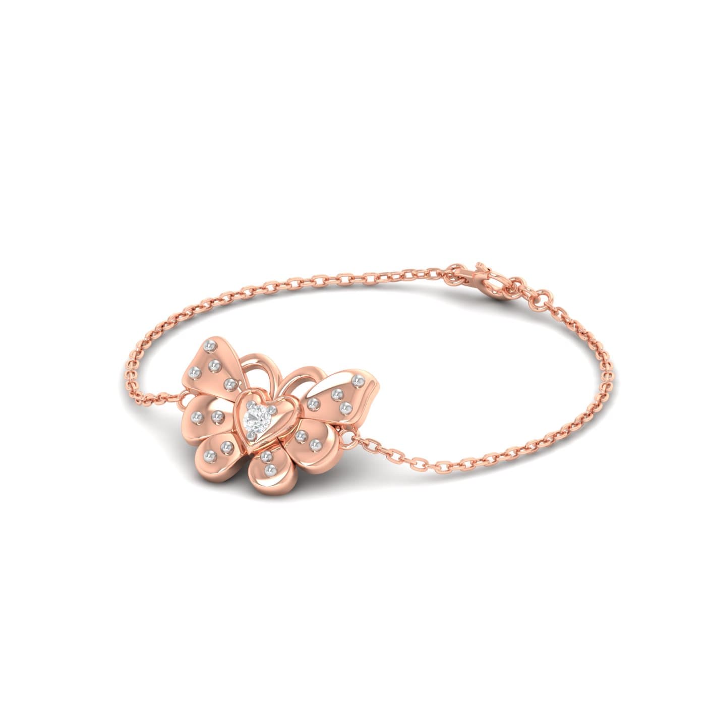 Love Butterfly Baby Gold Bracelet
