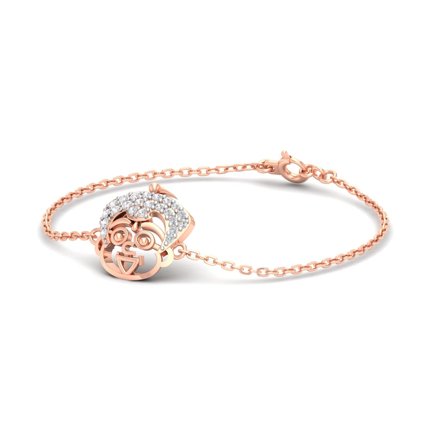 Chota Bheem Baby Diamond Gold Bracelet
