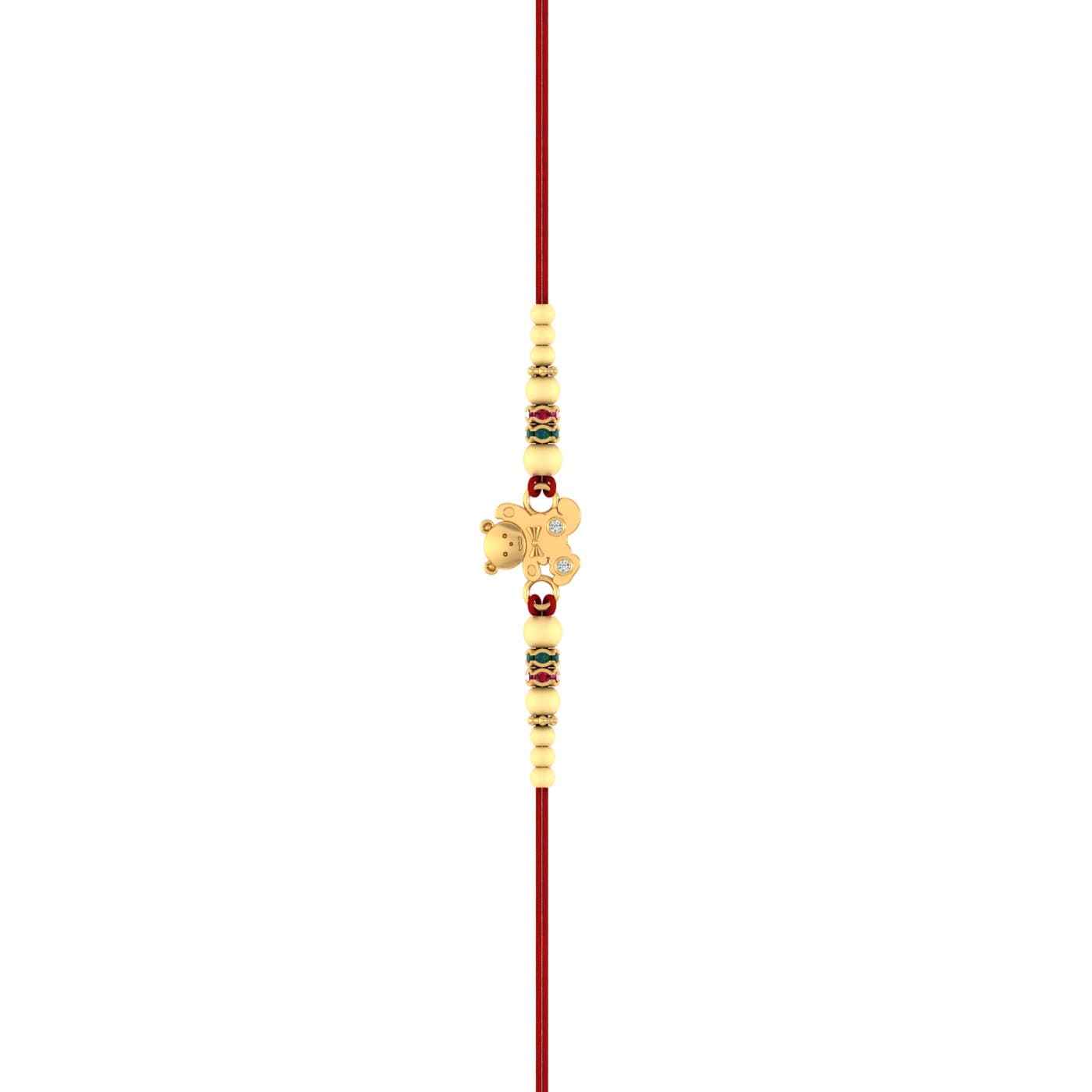Teddy Gold Rakhi For Bhaiya