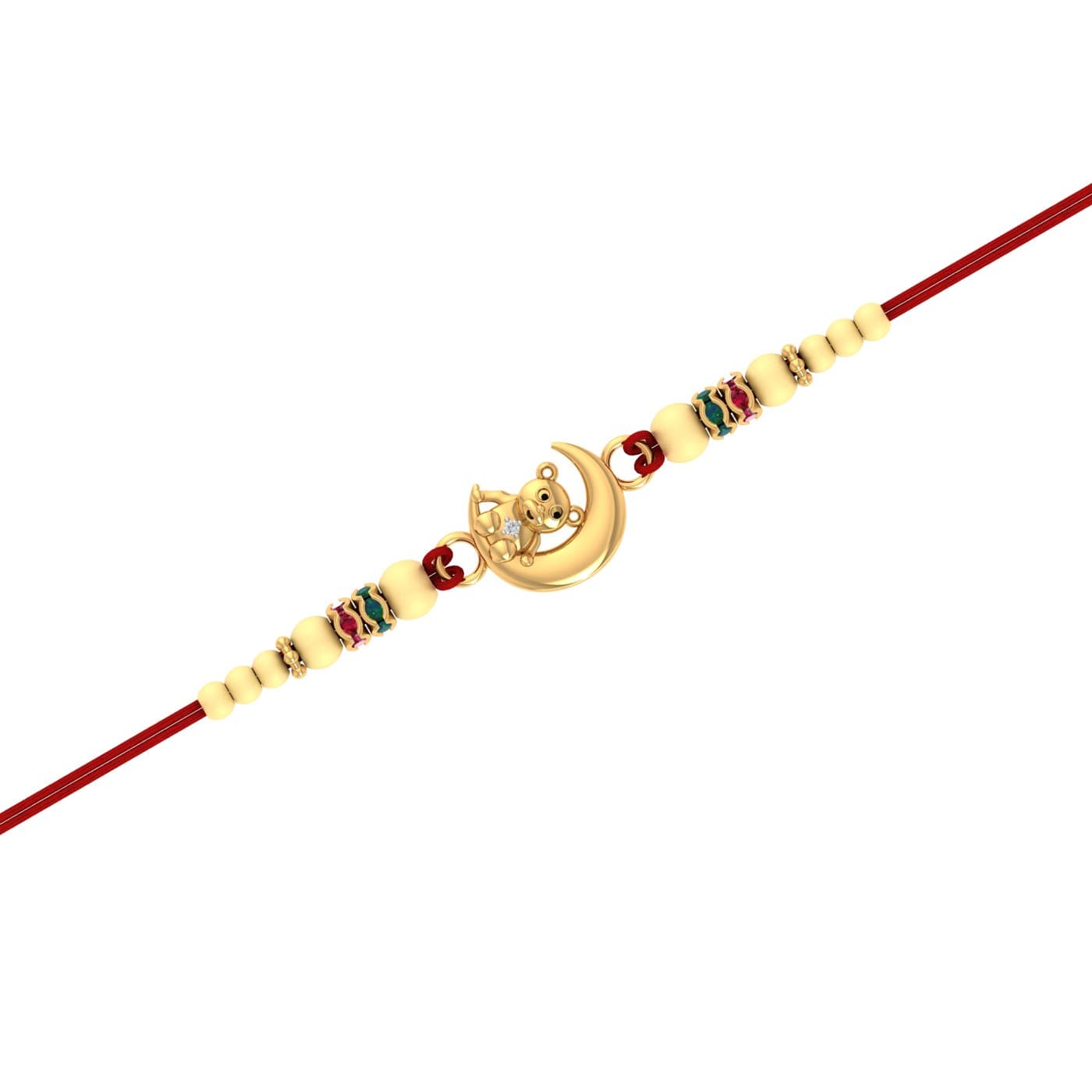 Teddy Bear Gold Rakhi