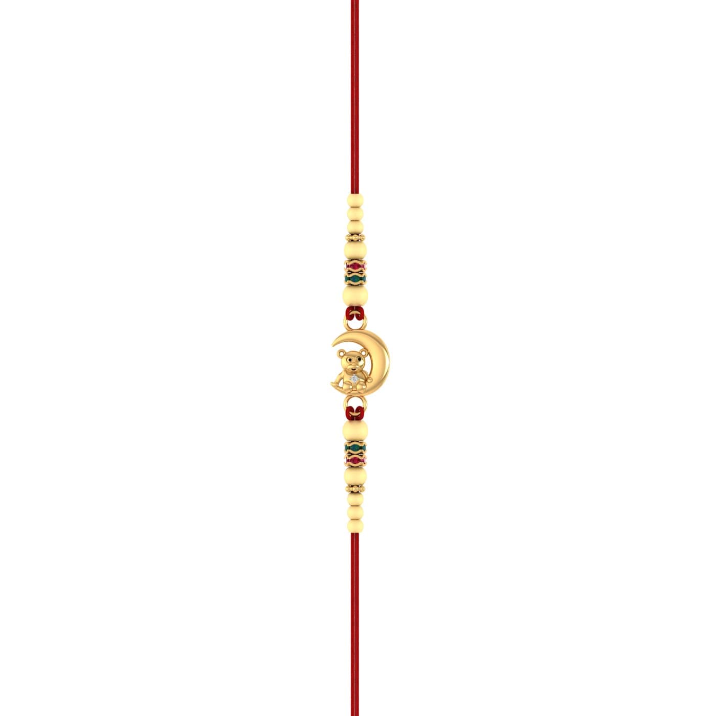 Teddy Bear Gold Rakhi