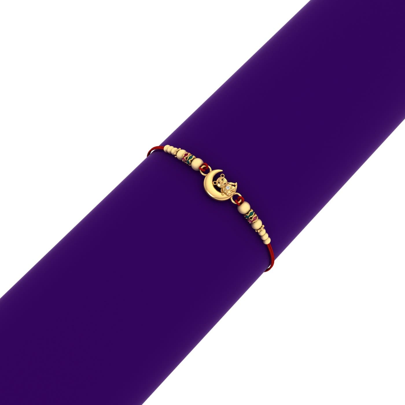 Teddy Bear Gold Rakhi