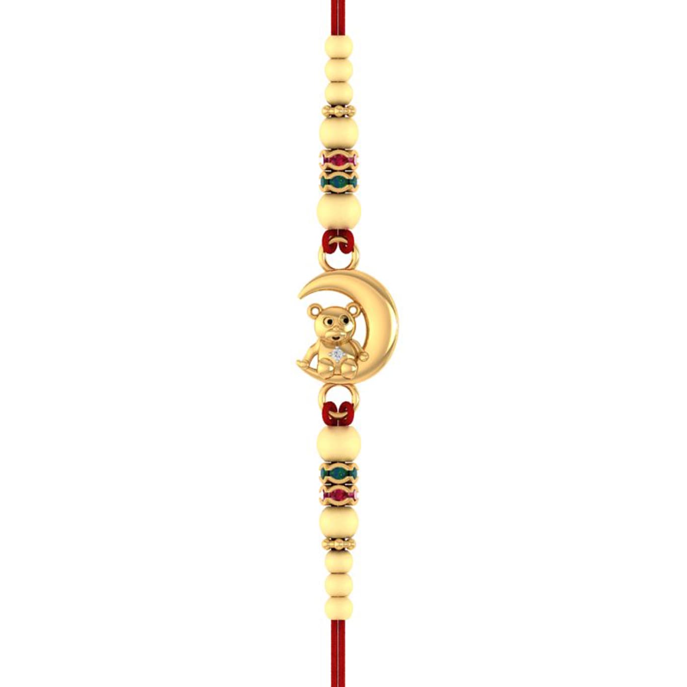 Teddy Bear Gold Rakhi