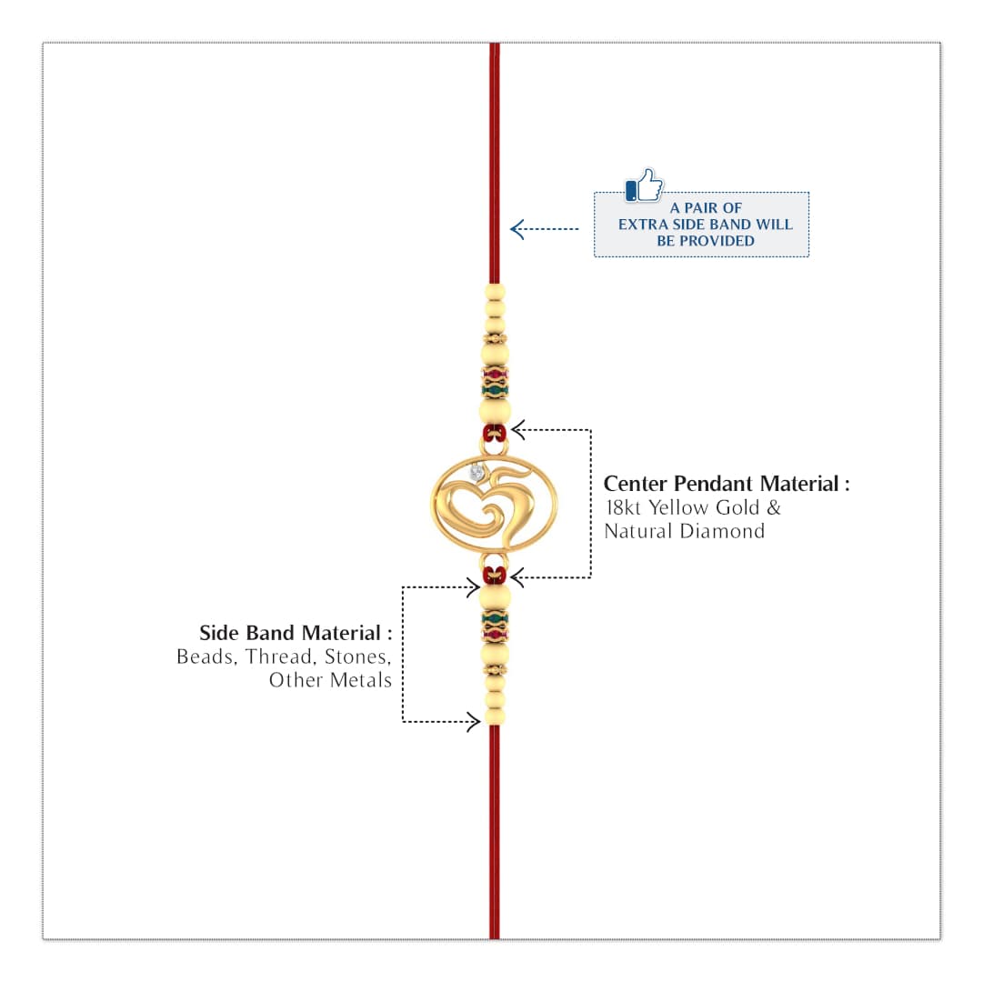 Om Gold Rakhi