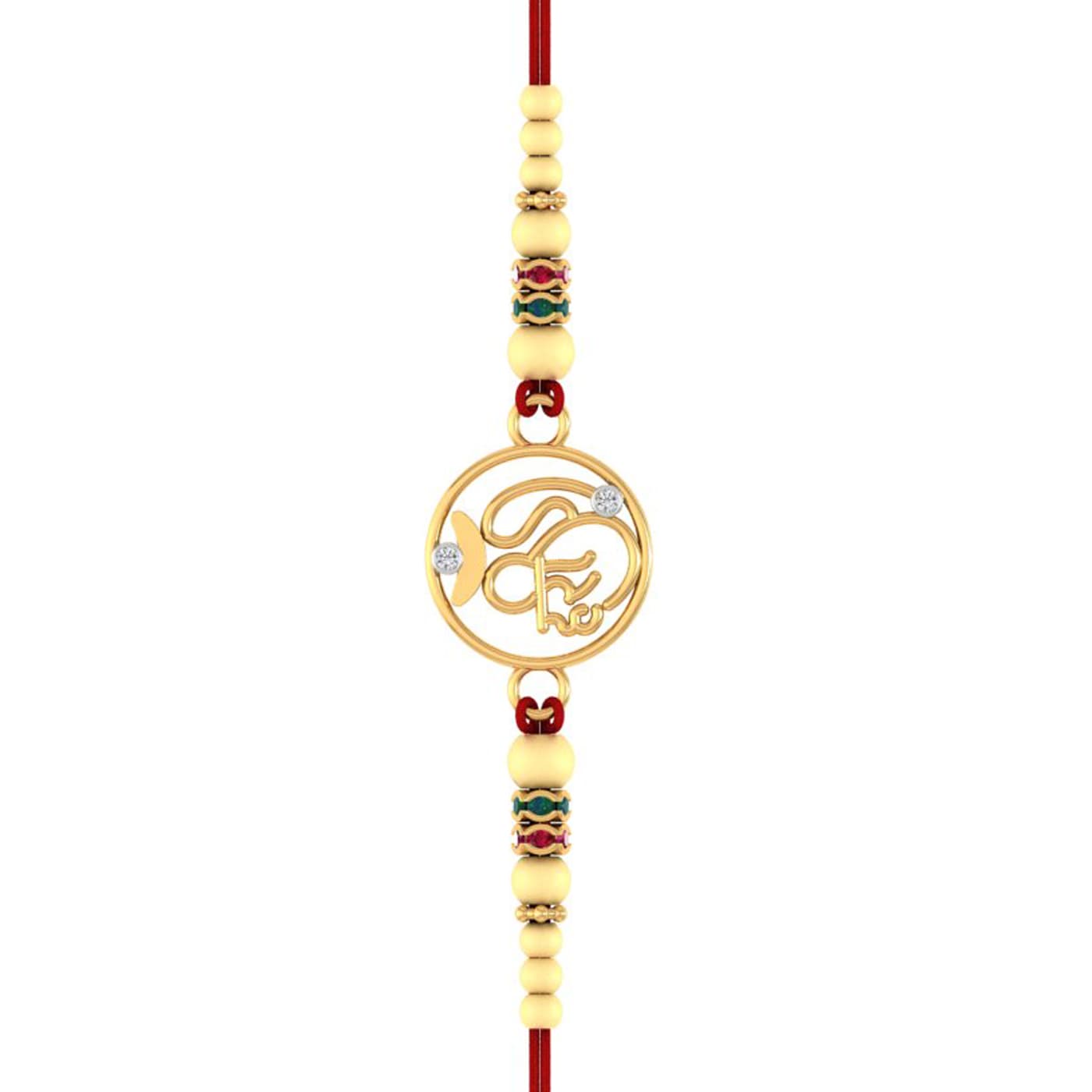 Shree Hari Om Gold Rakhi