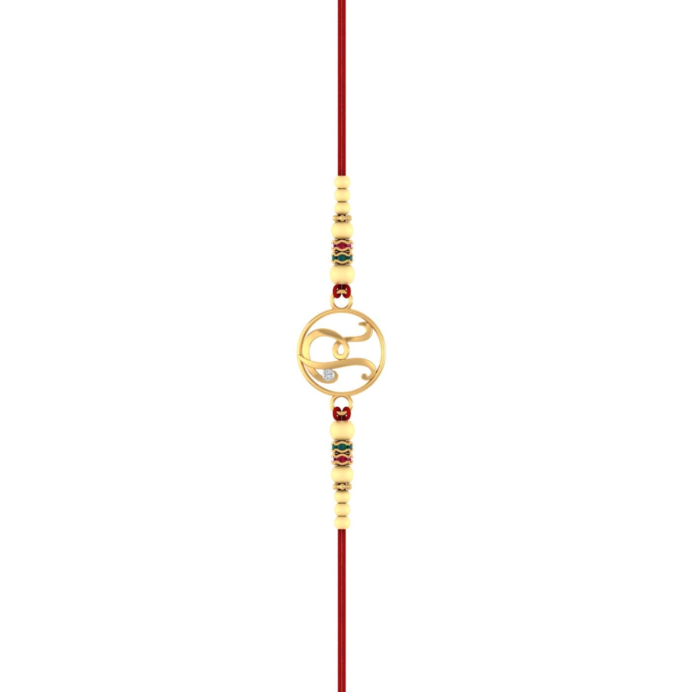 Letter R Gold Rakhi