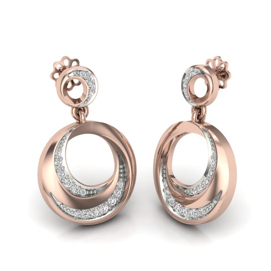 Duo Circle Twisted Earrings