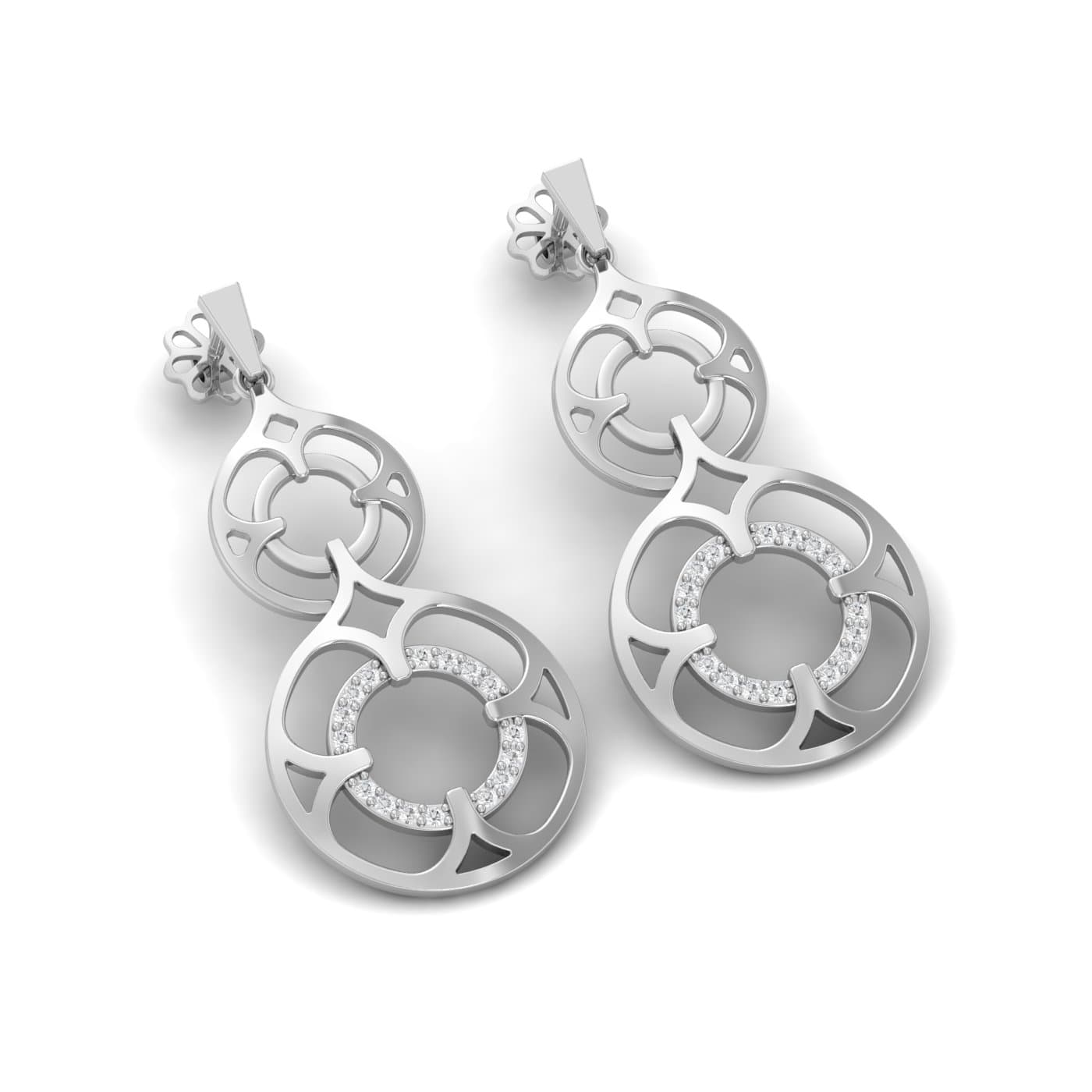 Dual Floral Diamond Earrings