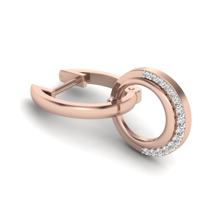 Elegant Circular Diamond Earrings