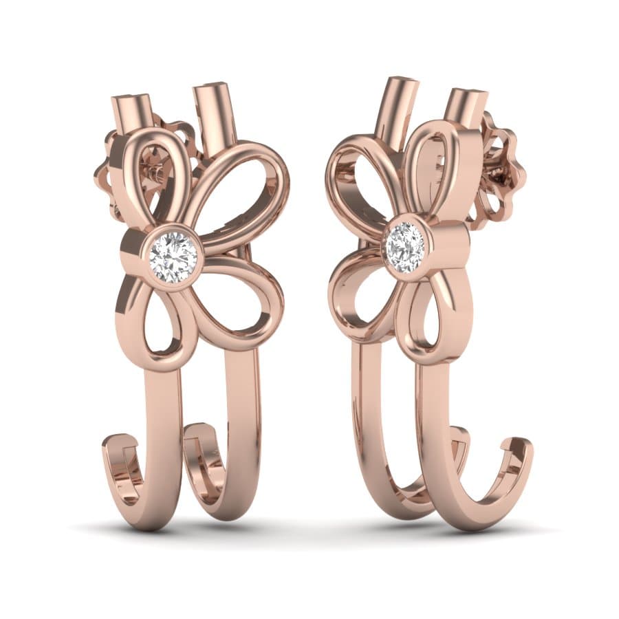 Classic Four Fleur Diamond Earrings