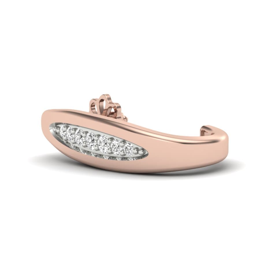 Half Loop Diamond Earrings