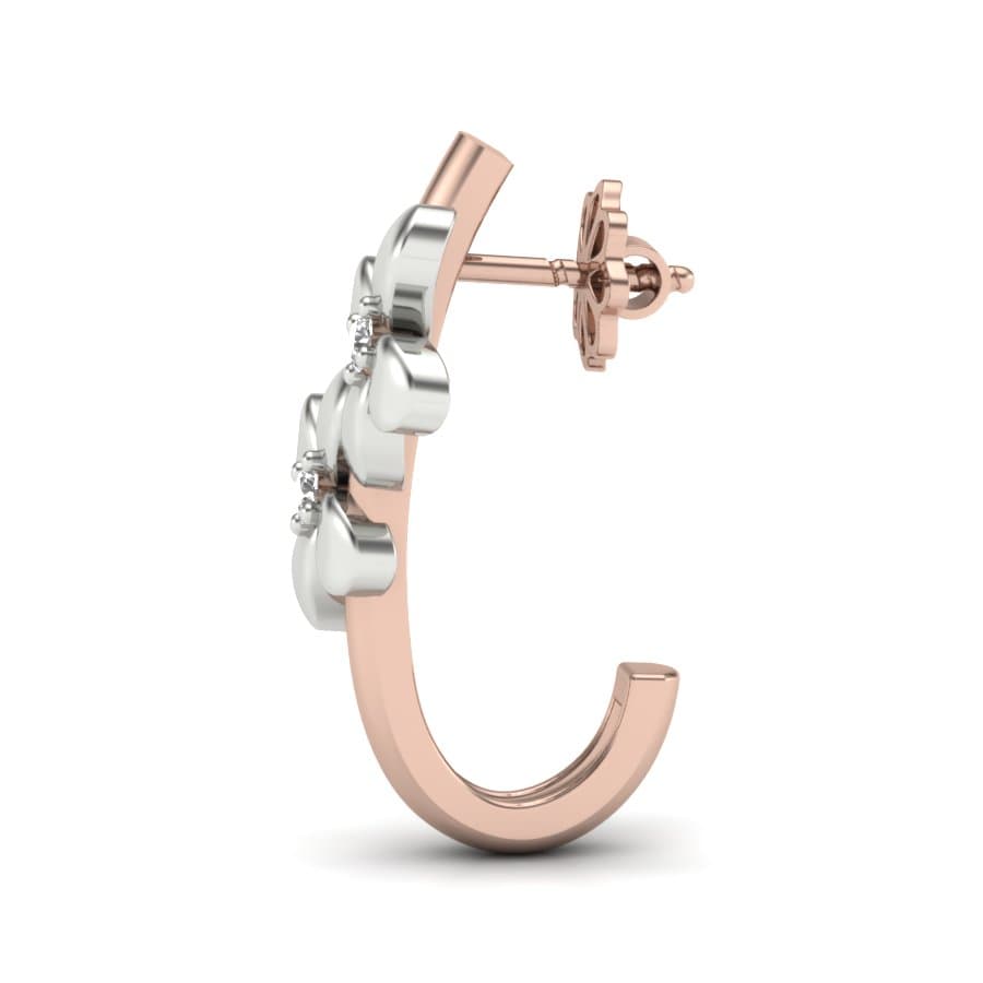 Dual Fleur Diamond Earrings