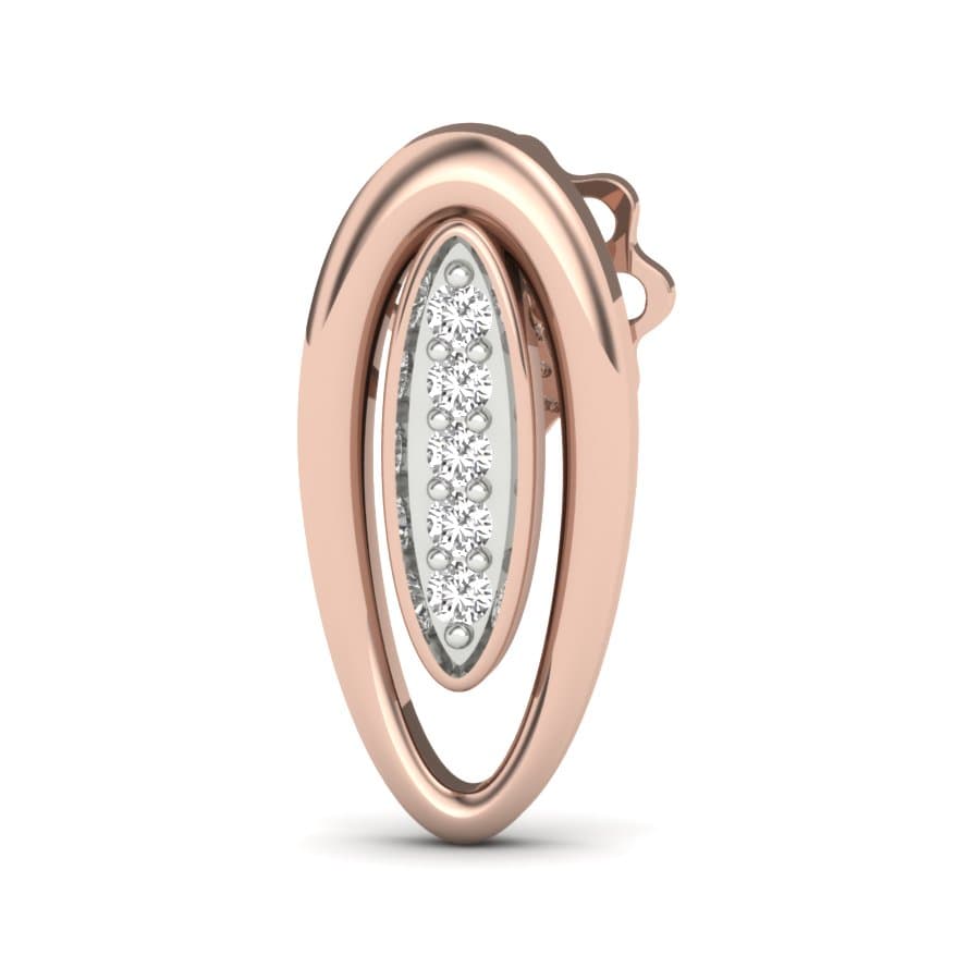 Oval Shape Stud Diamond Earrings