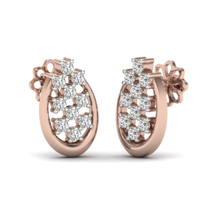 Chex Cutout Diamond Earrings
