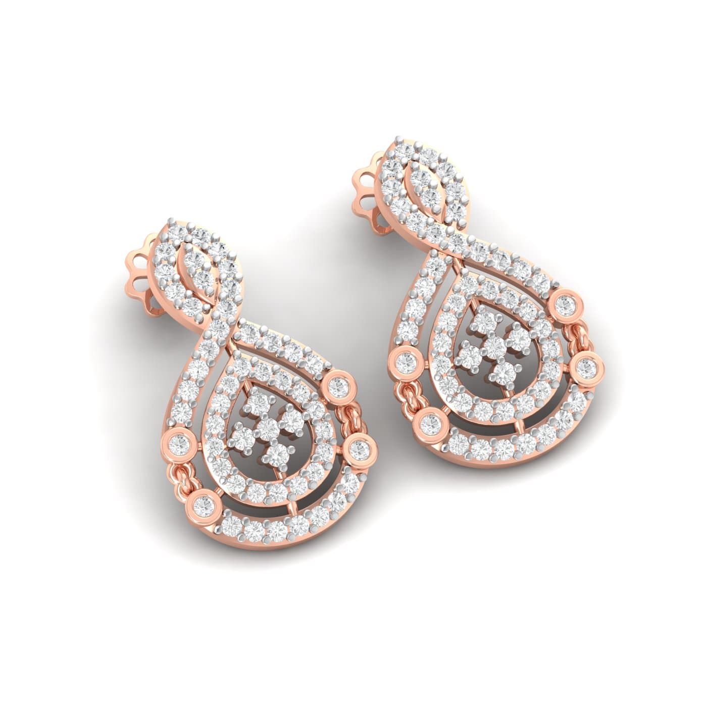 Eight Shape Diamond Earrings