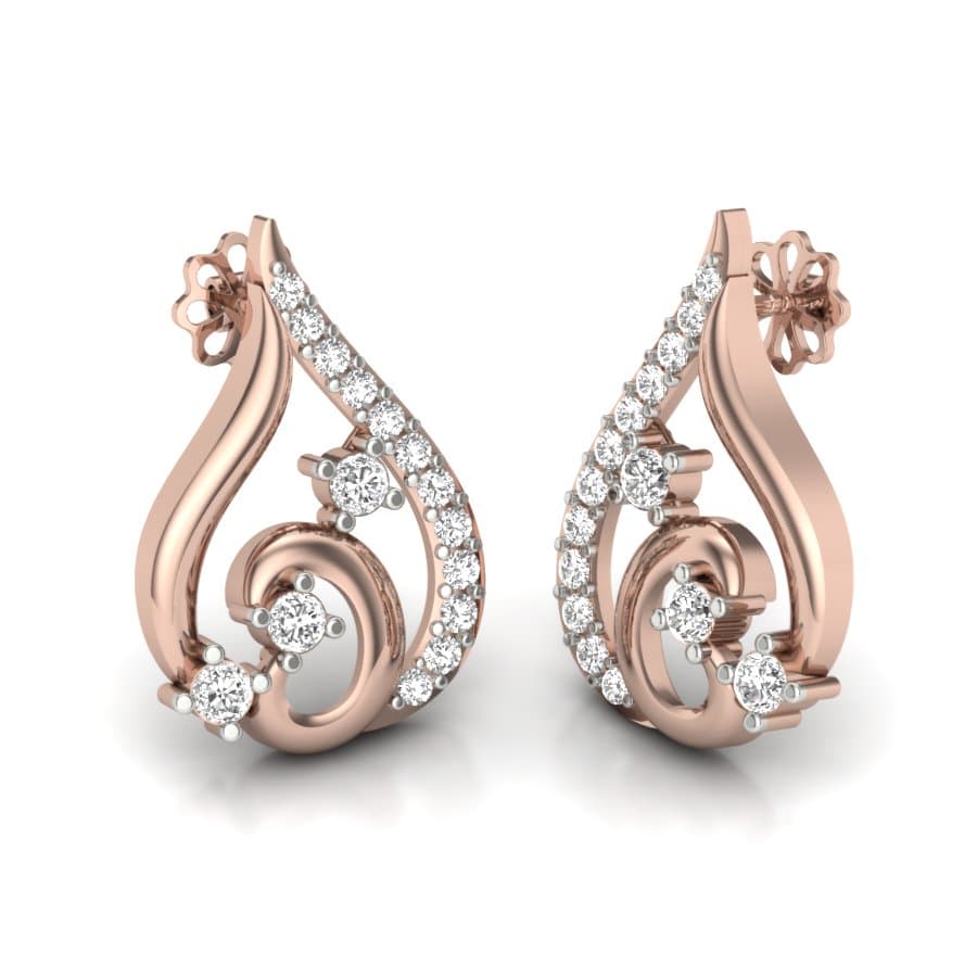 Small Droplets Diamond Earrings